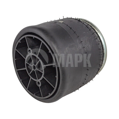 AU 346318-KP Пневморессора 6318/ 016512 с пластиковым стаканом Schmitz (2 отв.M8, 1отв.-шт.M12/22) (Auger)