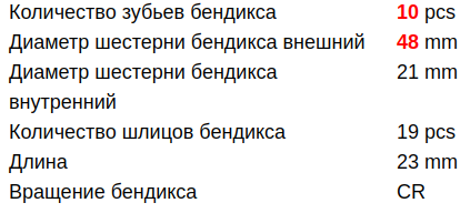 Шестерня бендикса 6033AD5359