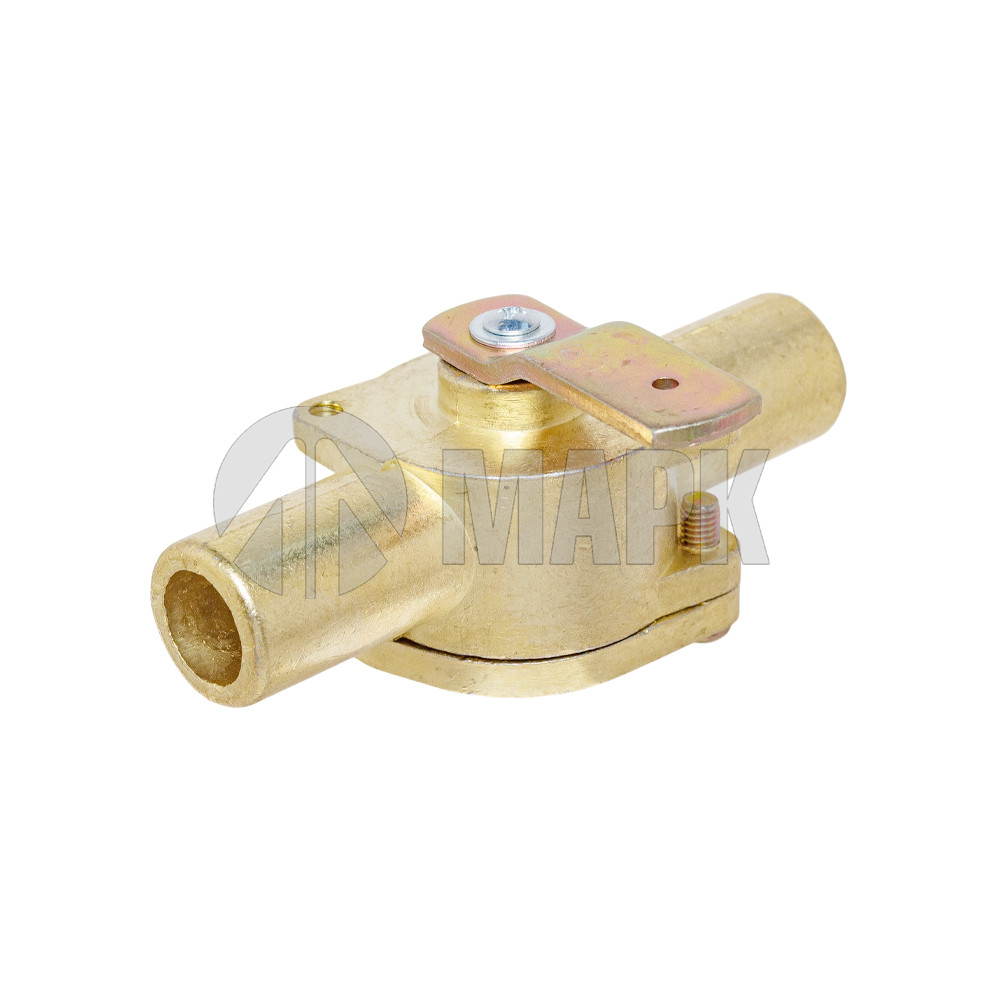 Кран отопителя н/о а/м МАЗ (на 2 выхода, прямоточный, бронза)
