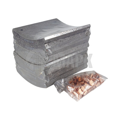 350236G105 Накладка тормозной колодки JAC N120/ Компас 12 (160мм) задние (8шт+заклепки) (Автомагнат)