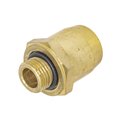 INF.11.1616 (6803) Соединитель трубки ПВХ (фитинг прямой, наружная резьба) М16хТ16 (латунь аналог Sirit)