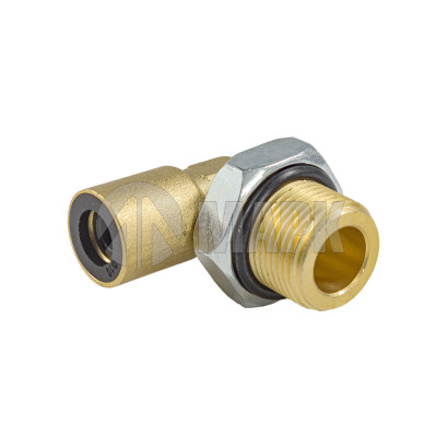 9502 10-M20X1,5 (6139) Соединитель трубки ПВХ,полиамид d=10мм М20х1,5 фитинг угловой латунь (Аналог CAMOZZI)