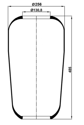 Пневморессора 737N (чулок, конус) MB/IVECO (484х264х130,8) (аналог)