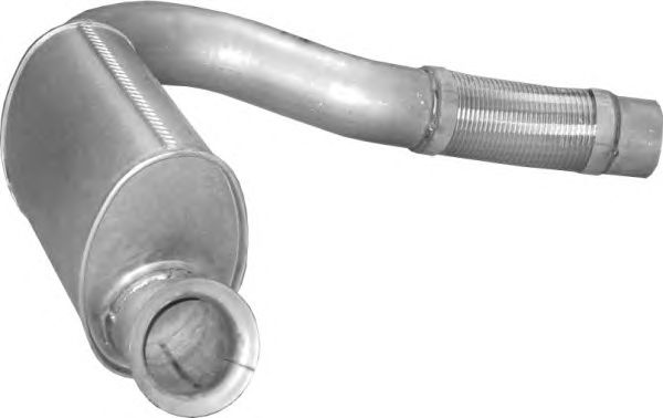 Труба выпускная в сборе с резонатором и гофрой А9414900919 а/м КамАЗ 5490/ MB Axor (Mercedes Benz)