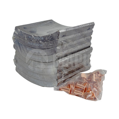 3501105LE710 Накладка тормозной колодки JAC N90/ Компас 9 (120мм) передние (8шт+ заклепки) 3501105JE7(Автомагнат)