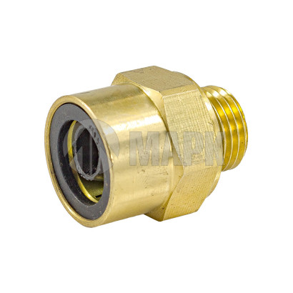 9512 15-M16X1,5 (4134) Соединитель трубки ПВХ,полиамид d=15мм М16х1.5 (фитинг прямой) латунь (Аналог CAMOZZI)