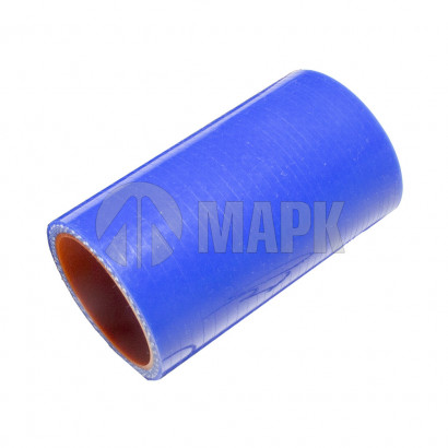 437030-1303010-001 Патрубок радиатора верхний (силикон) синий (Ф40x85) (МАРК)