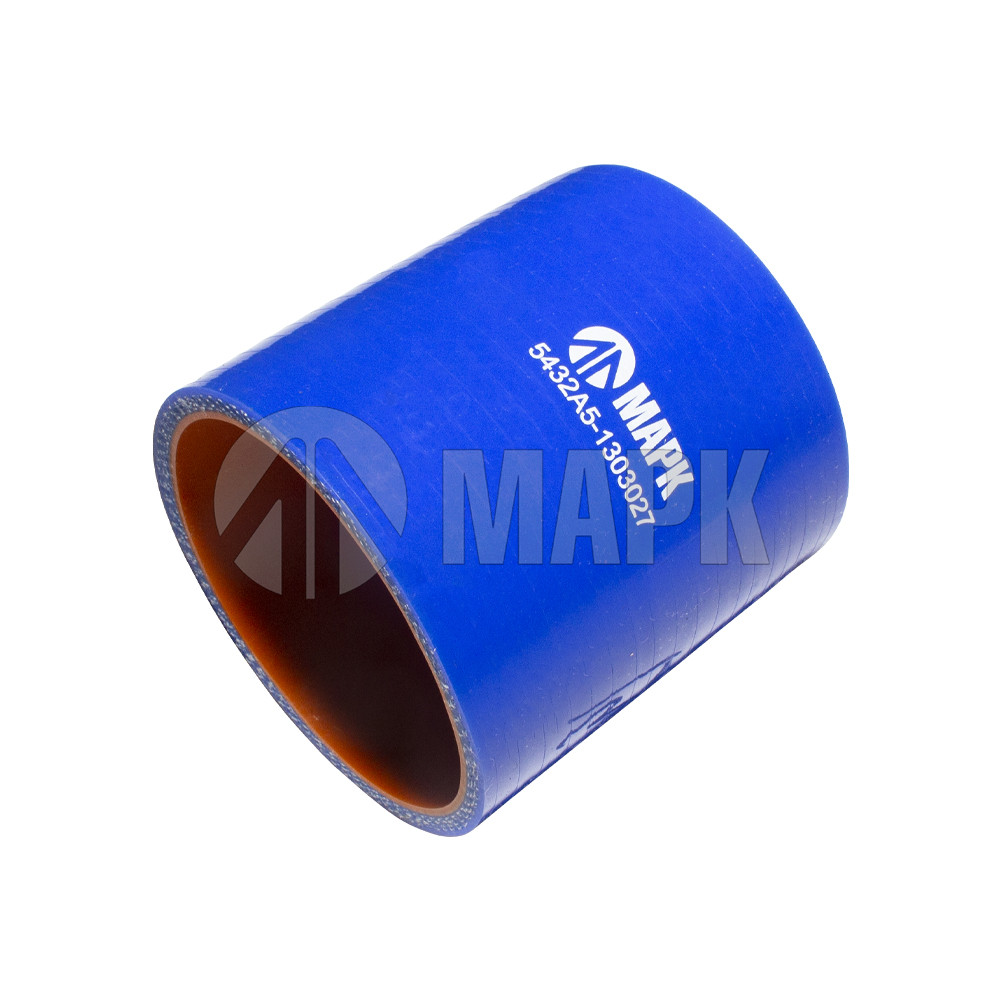 Патрубок радиатора нижний (силикон) синий (Ф70x80) (МАРК)