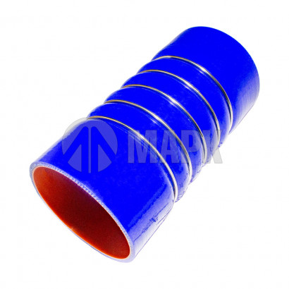 А0020946382 Патрубок интеркулера (силикон) синий (Ф100х205, 5 колец) (TRUCKMARK)