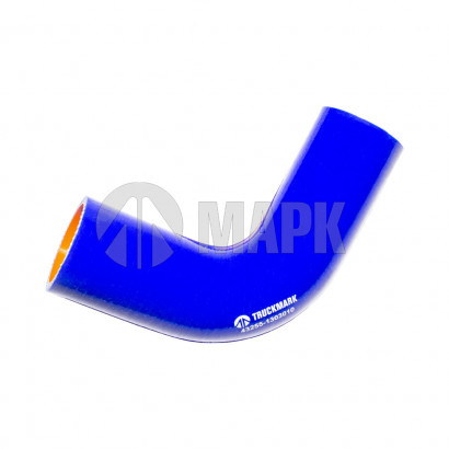 43255-1303010 Патрубок радиатора верхний (силикон) синий (Ф44x125/125) (TRUCKMARK)