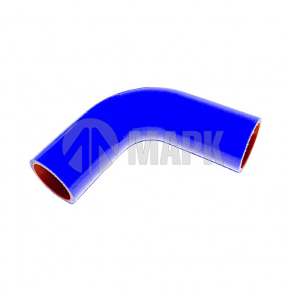 43255-1303010 Патрубок радиатора верхний (силикон) синий (Ф44x125/125) (TRUCKMARK)