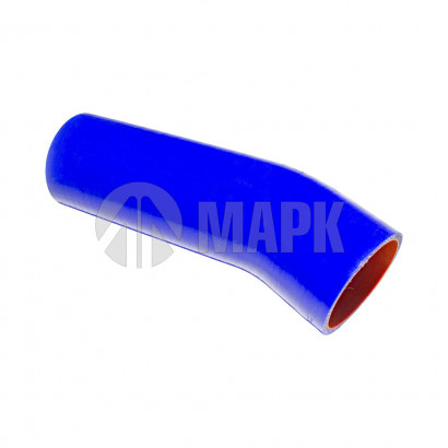 5320-1303010-01 Патрубок радиатора верхний (силикон) синий (Ф60x155/55) (TRUCKMARK)