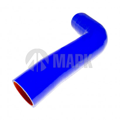 6520-1303010-01 Патрубок радиатора верхний (силикон) синий (Ф60x270/130) (TRUCKMARK)