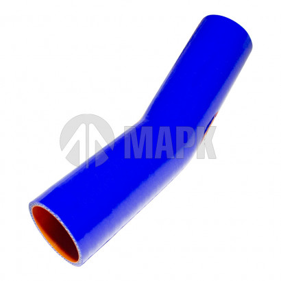 65115-1303026-01 Патрубок радиатора средний (силикон) синий (Ф60x145/145) (TRUCKMARK)