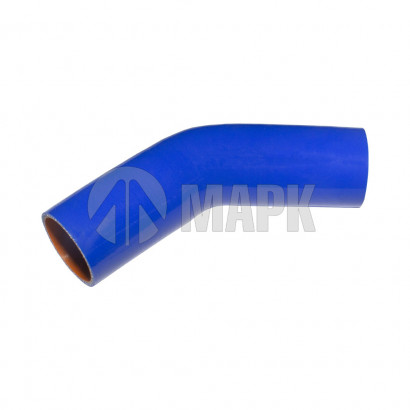 4320-1303010 Патрубок радиатора верхний (силикон) синий (Ф60x130/130) МАРК
