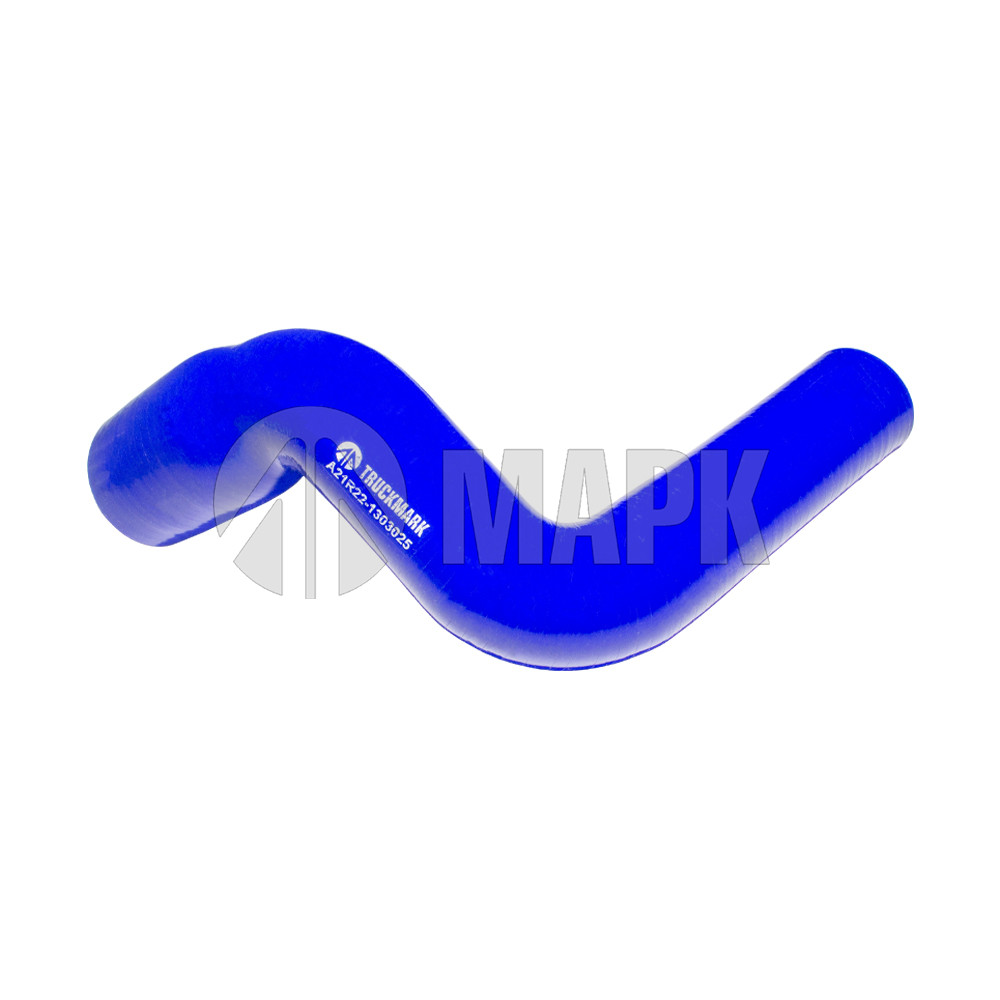 Патрубок радиатора нижний (силикон) синий (Ф50/40x400) (TRUCKMARK)