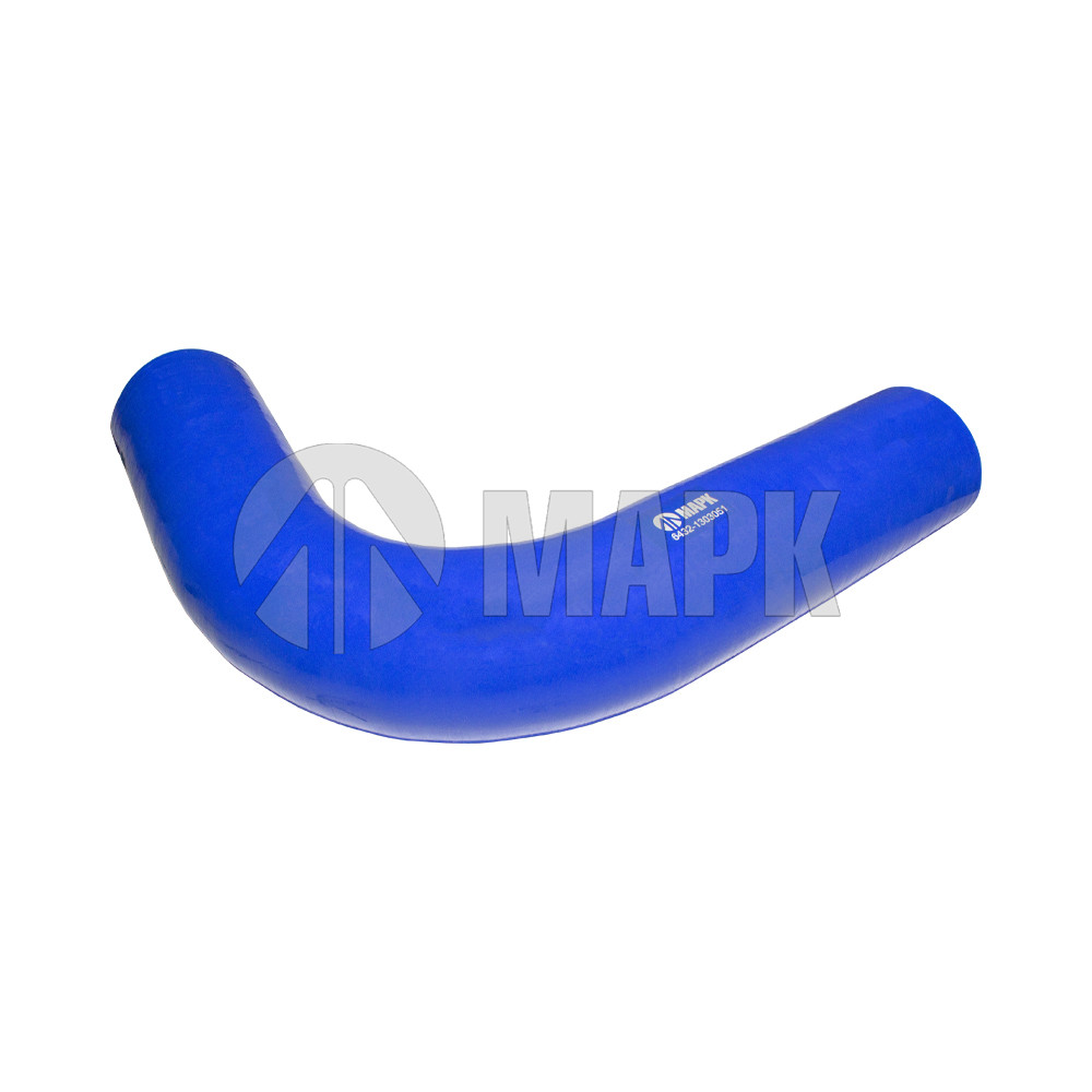 Патрубок радиатора нижний (силикон) синий угловой (Ф60x230/190) (МАРК)