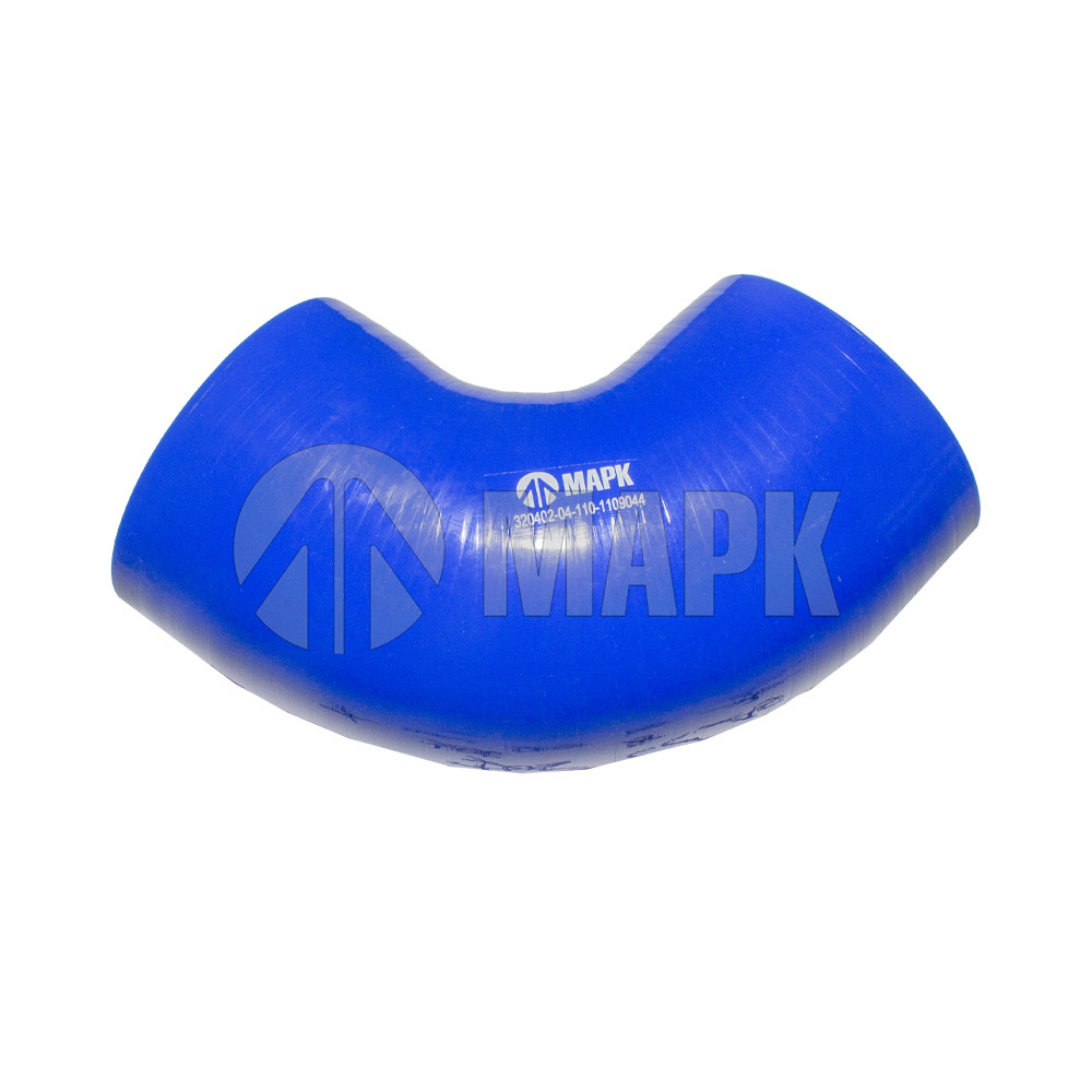 Патрубок радиатора (силикон) синий угловой (Ф90x105/105) (МАРК)