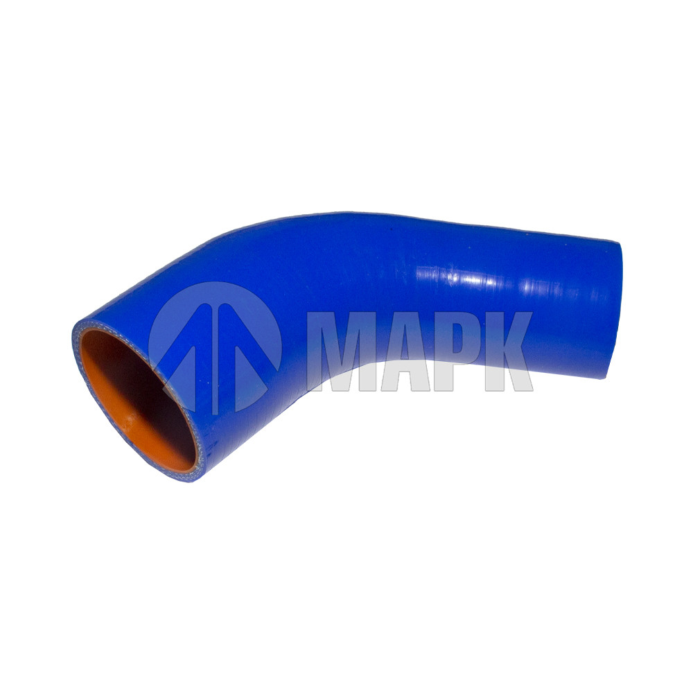 Патрубок радиатора (силикон) синий угловой (Ф60/45x110/86) (МАРК)
