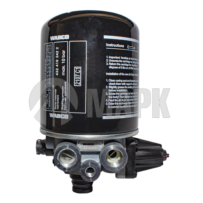 4324101400 Осушитель с РДВ в сборе 8bar. (WABCO) - купить оптом с ...