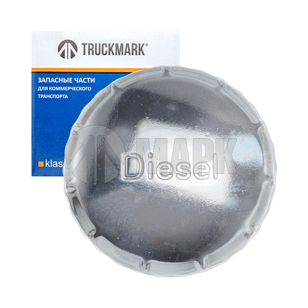 Крышка топливного бака а/м КАМАЗ Евро в сборе (полуоборотная) без ключей, хромированная (TRUCKMARK)