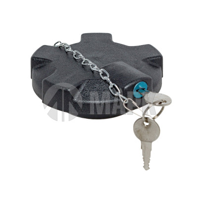 1189577 Крышка топливного бака в сборе полуоборотная с ключом сбоку, пластиковая (TRUCKMARK)