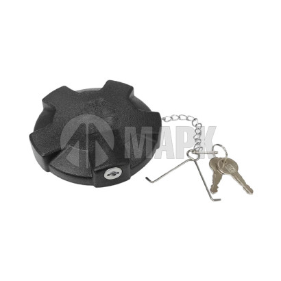 1189577 Крышка топливного бака в сборе полуоборотная с ключом сбоку, пластиковая (TRUCKMARK)