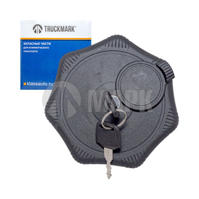 2993918 Крышка топливного бака в сборе d=80мм с ключами и защитой, пластик (TRUCKMARK)