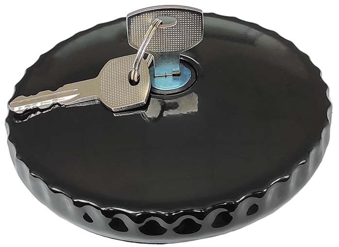 Крышка топливного бака а/м КАМАЗ в сборе полуоборотная с ключами, черная (металл) МАРК