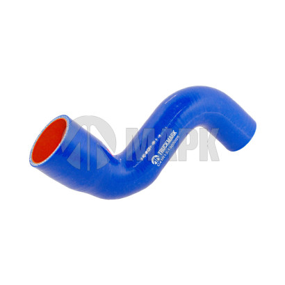 C41R13-1303025 Патрубок радиатора нижний (силикон) синий (TRUCKMARK)