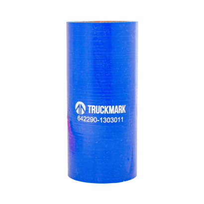 642290-1303011 Патрубок радиатора верхний (силикон) синий (Ф42х110) (TRUCKMARK)