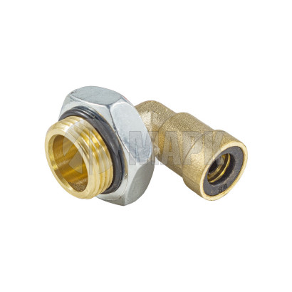 9502 8-M20X1,5 (6137) Соединитель трубки ПВХ,полиамид d=8мм М20х1.5 (фитинг угловой) латунь (Аналог CAMOZZI)