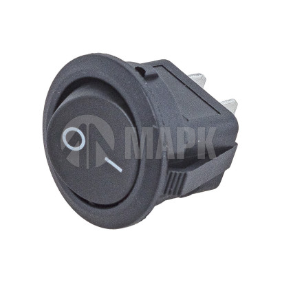 ВК243-Ч (36-2550) Выключатель клавиша 2-х позиционный круглый ВК243-Ч врезной d20mm