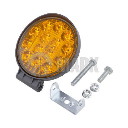 101.3738 Фонарь стробоскоп/постоянно оранжевый (16 диодов, 3 режима, круглый, 2 провода, 12-24В) (КЭП)