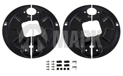 71845 Комплект щитков пылезащитных BPW 9900000123 (на ось, НА ПРУЖИНАХ) (квадратная балка SN4218) (Auger)