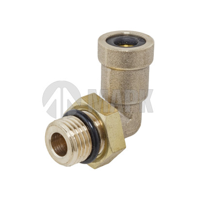 9502 6-M14х1,5 (6126) Соединитель трубки ПВХ,полиамид d=6мм М14х1.5 (фитинг угольник латунь) (Аналог CAMOZZI)