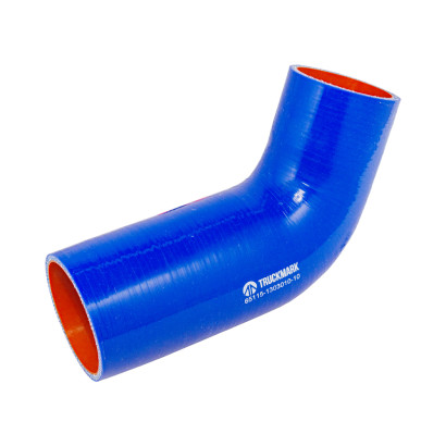 65115-1303010-10 Патрубок радиатора верхний (силикон) синий (Ф60/70x110/150) (TRUCKMARK)