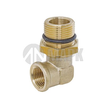 9502 16-М22х1,5 (6823) Соединитель Трубки ПВХ (фитинг угловой Латунь D16xM22х1,5 90гр