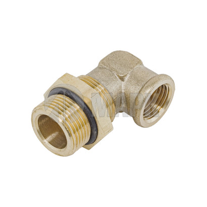 9502 16-М22х1,5 (6823) Соединитель Трубки ПВХ (фитинг угловой Латунь D16xM22х1,5 90гр