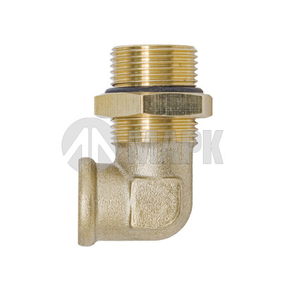 9502 16-М22х1,5 (6823) Соединитель Трубки ПВХ (фитинг угловой Латунь D16xM22х1,5 90гр