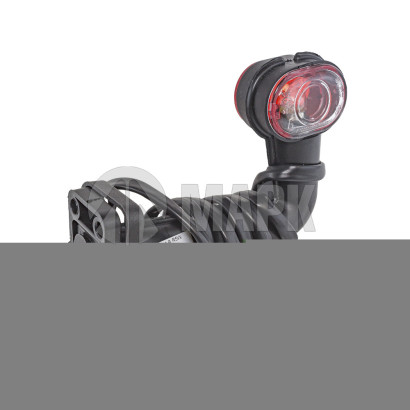 112.06.47-09 ЛЕВ Фонарь габаритный левый красно-белый 90 градус 24В (рог L=90мм) (Руденск)