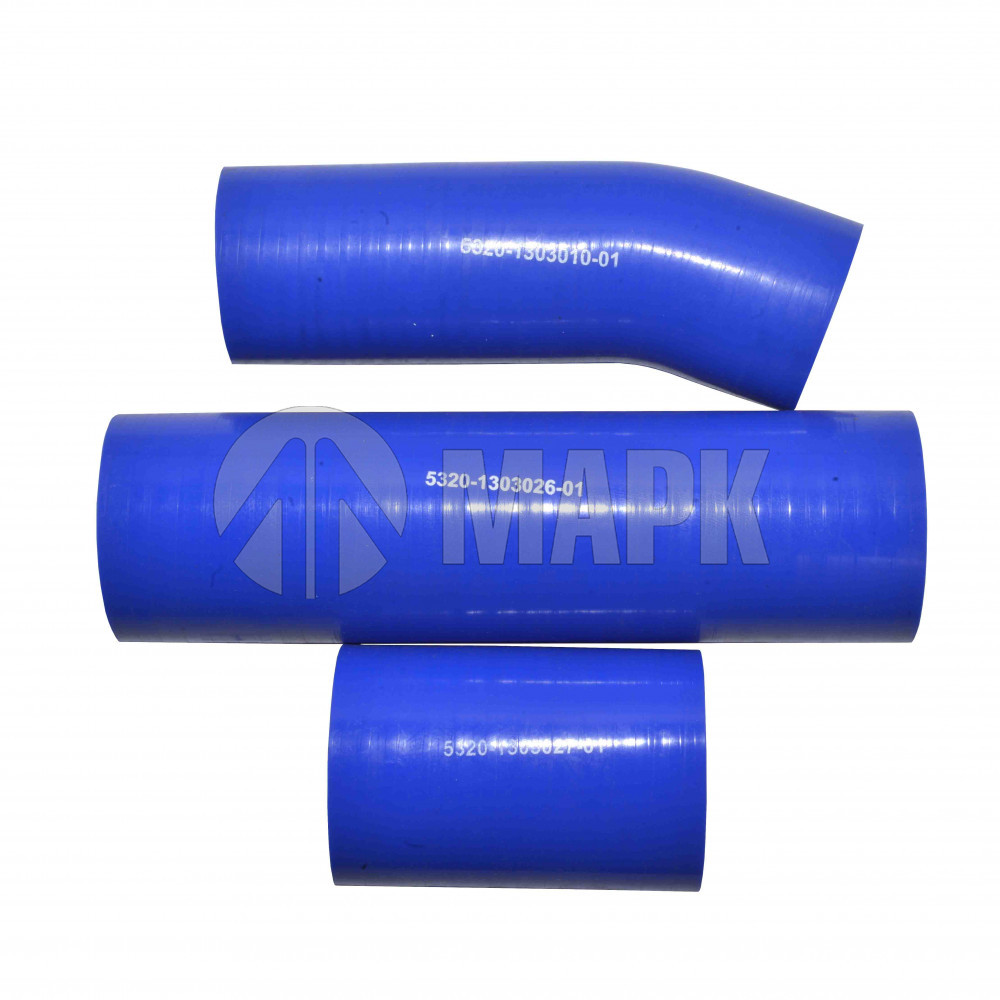 Патрубки радиатора из 3-х (синий силикон)