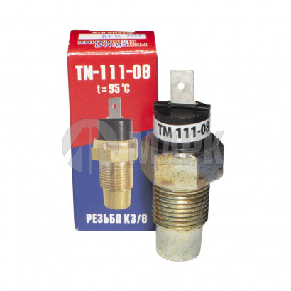 ТМ 111-08 Датчик ТМ-111-08 сигнализатора температуры охлаждающей жидкости (штекер, t=95 градусов) РелКом