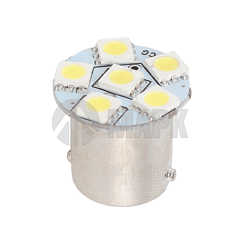 Лампа 24-Т15-6 LED светодиодная 21W BA15S (габариты, подсветка номера) Gilves