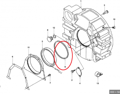 C3912473 Уплотнение картера маховика (сальника коленвала) дв. ISL