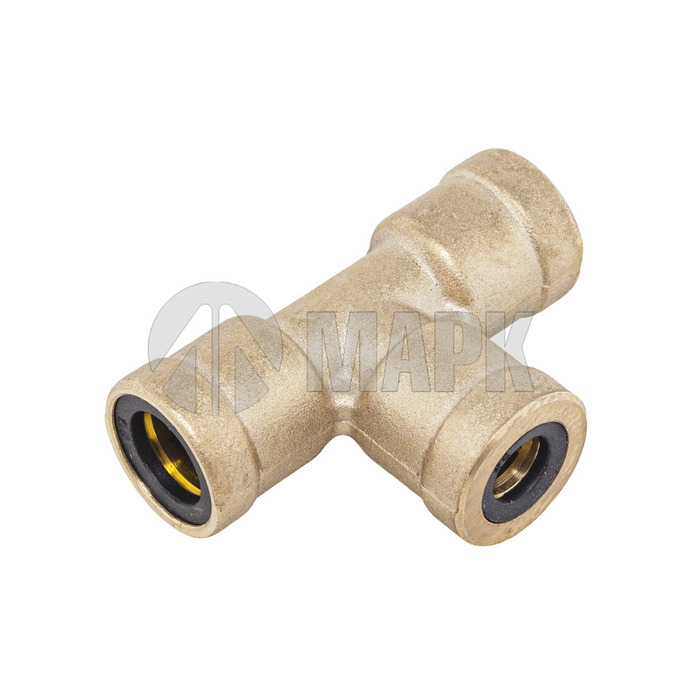 Соединитель трубки ПВХ,полиамид d=6мм-6мм-6 (фитинг тройник латунь) (Аналог CAMOZZI)