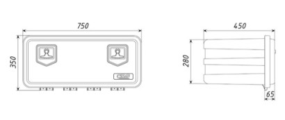 FLYBOX 750 Ящик инструментальный FLYBOX 750 (350х750х450) (Татполимер)