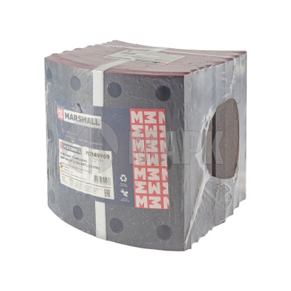 M2149959 Накладки тормозные 6520-3501106 (12отв.,к-т на ось, с заклепками) (Marshall)