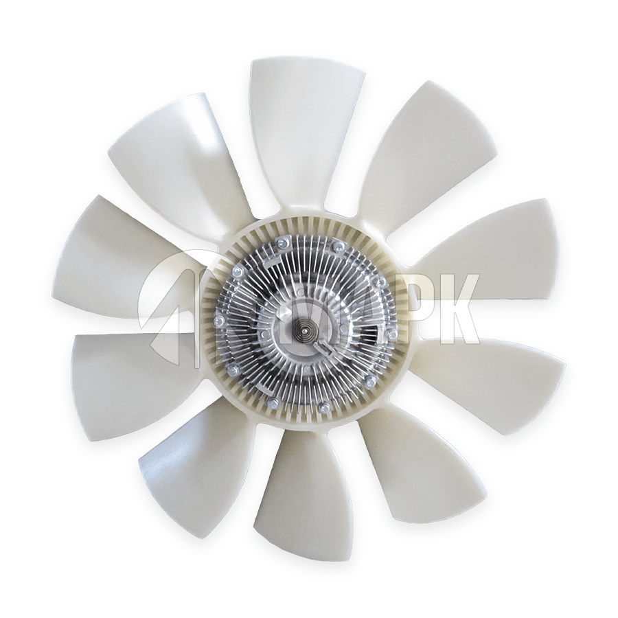 Крыльчатка вентилятора d-550 в сборе с муфтой на дв.CUMMINS (10 лоп)