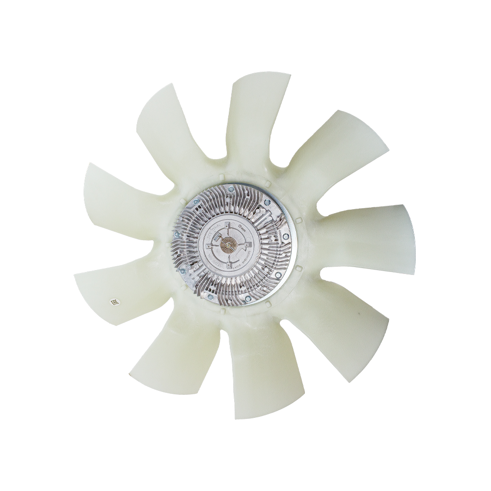 Крыльчатка вентилятора d-600 в сборе с муфтой дв.B180 4308 ЕВРО-2 (9 лоп) (TRUCKMARK)